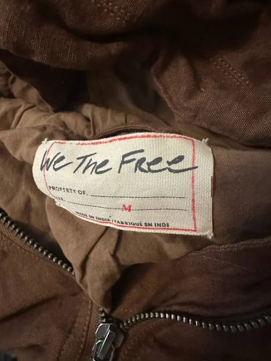 Free People Hannah Bomber Jacket Brown Size M - Picture 5 of 5